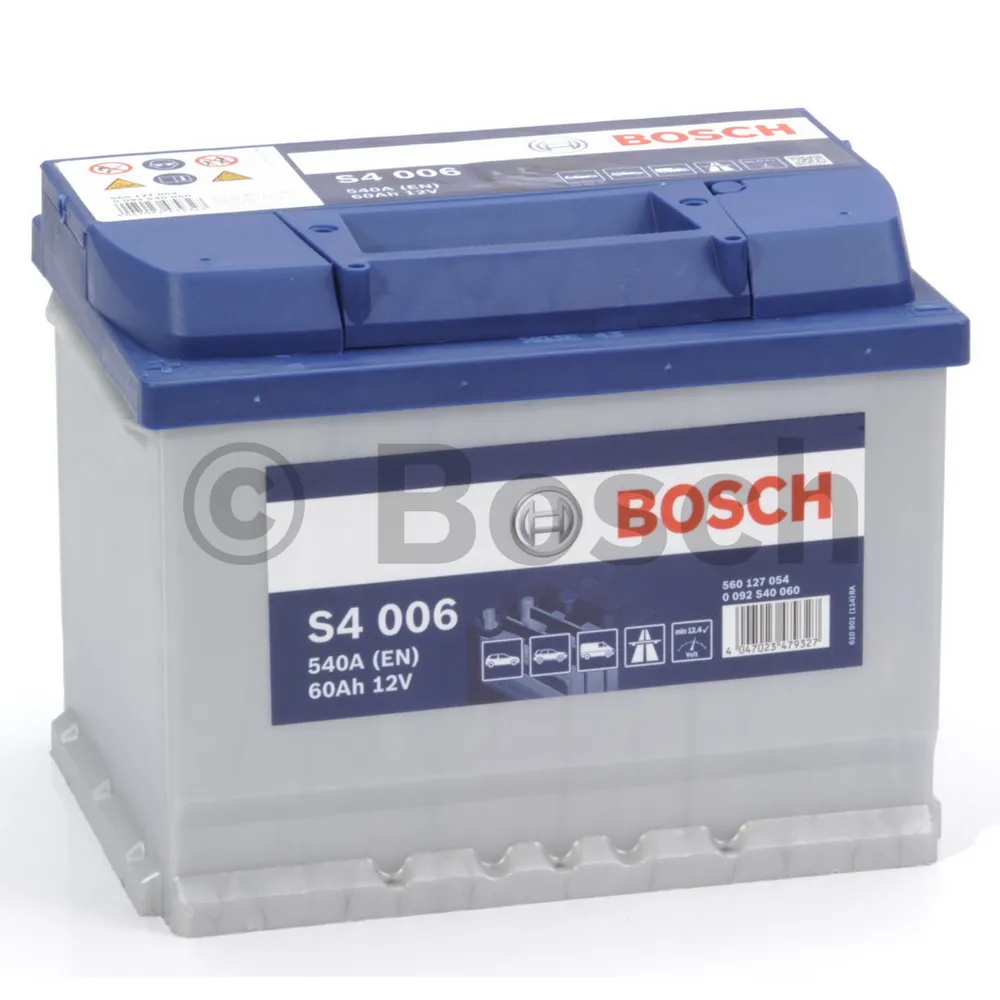 Аккумулятор BOSCH Siler 60 Ач прямая L+ 242x175x190 EN540 А