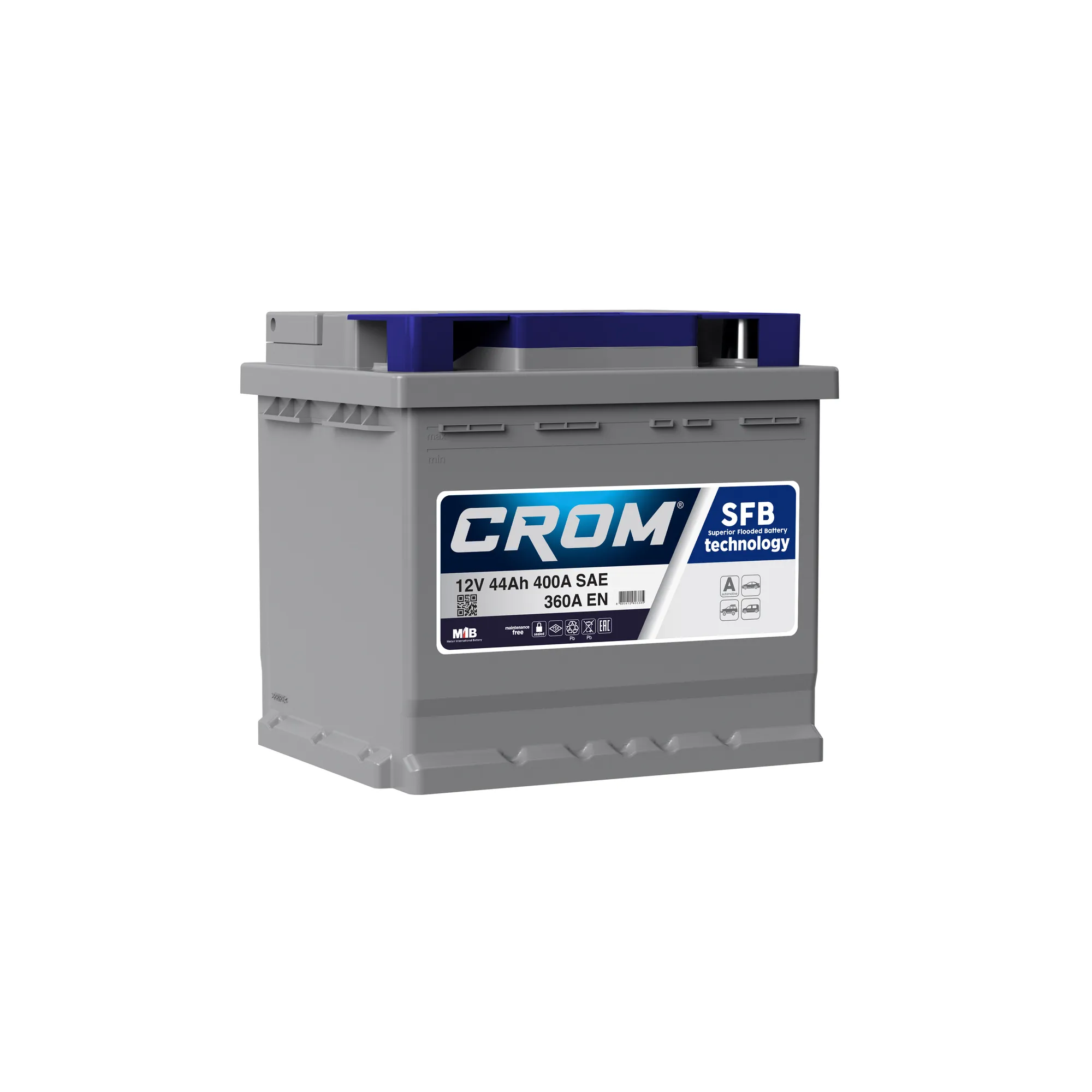 Аккумулятор CROM 44 Ач Обратная 207x175x190 EN360 А