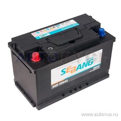 Аккумулятор SEBANG SMF 90 Ач обратная R+ 315x175x190 EN700 А