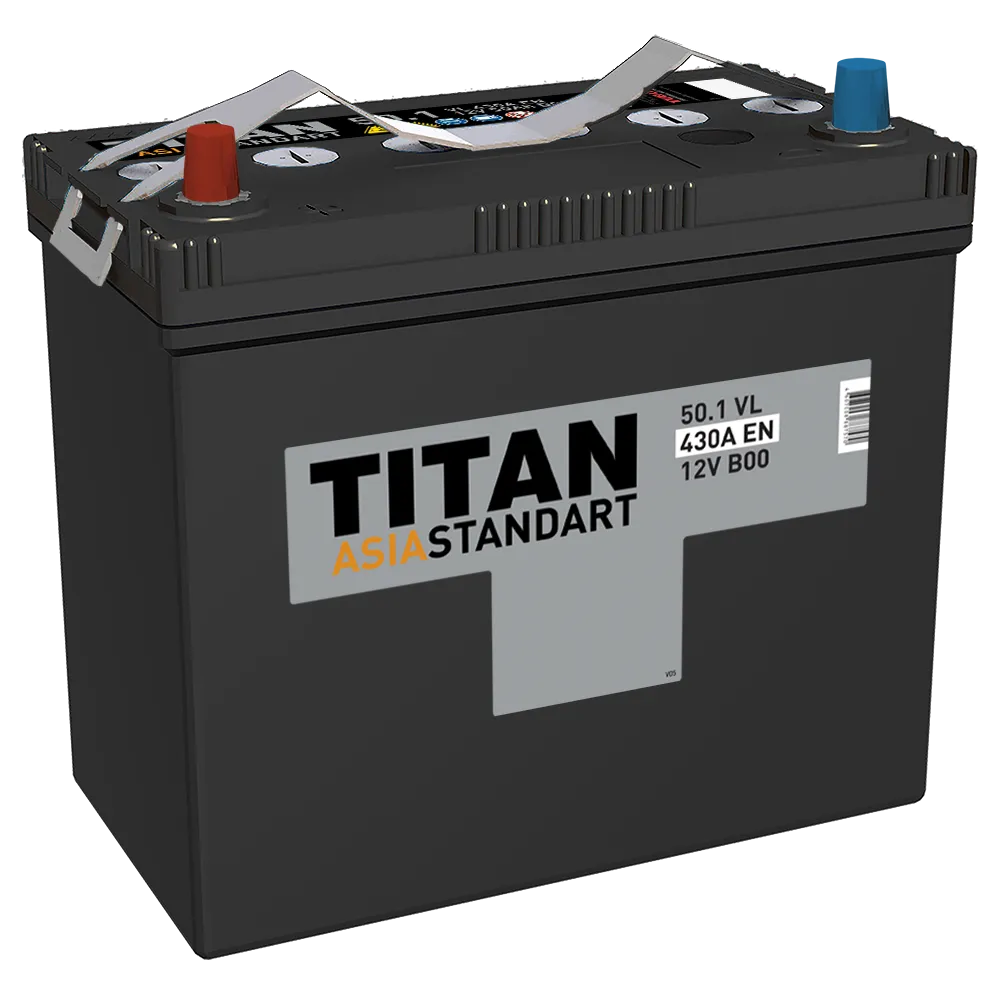 Аккумулятор TITAN ASIA STANDART 50 Ач Прямая L+ 236x128x221 EN430 А