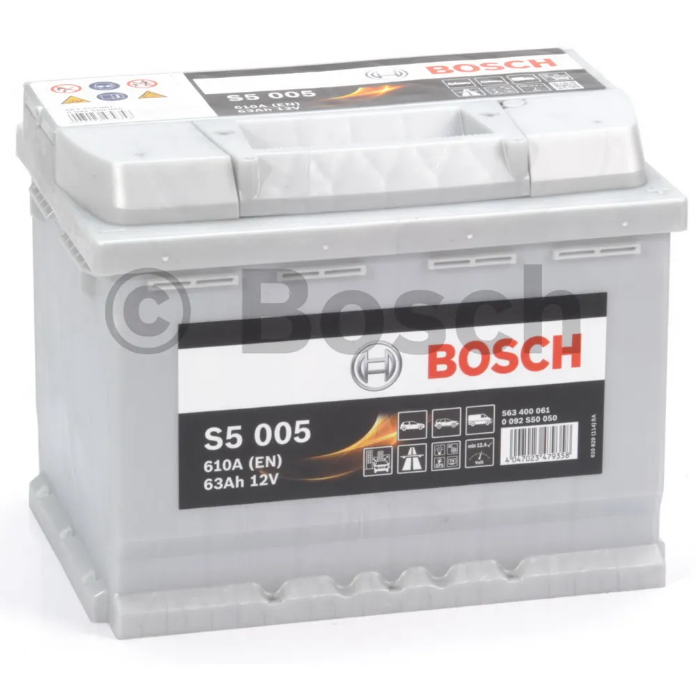 Аккумулятор BOSCH Siler Plus 63 Ач обратная R+ 242x175x190 EN610 А