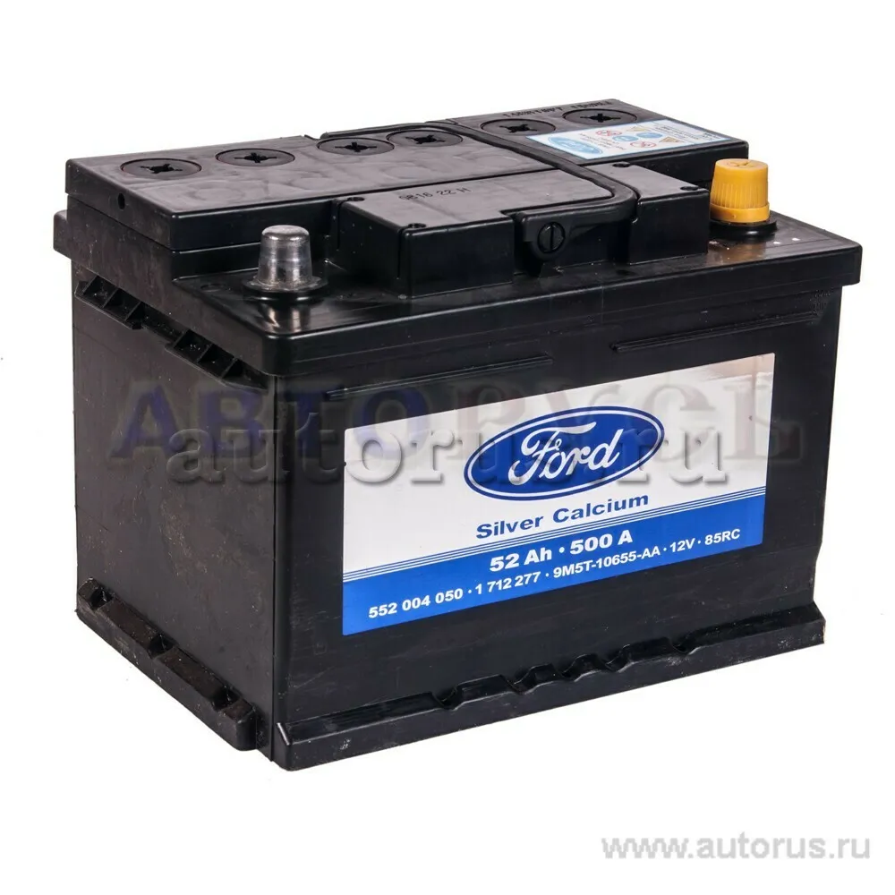 Аккумулятор FORD Standart 52 Ач обратная R+ 240x170x170 EN500 А