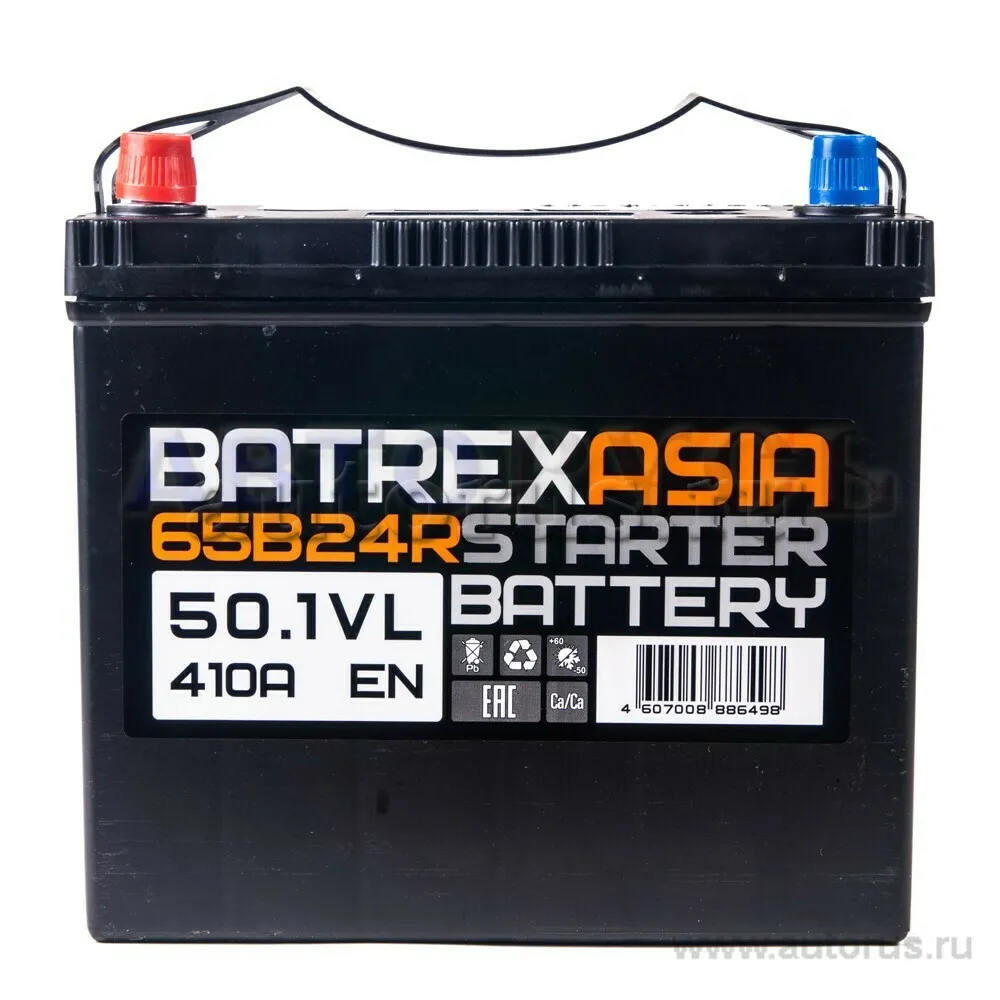 Аккумулятор BATREX ASIA 50 Ач прямая L+ EN 410A, 238x129x221 6CT-50.1 L 6CT-50.1 L