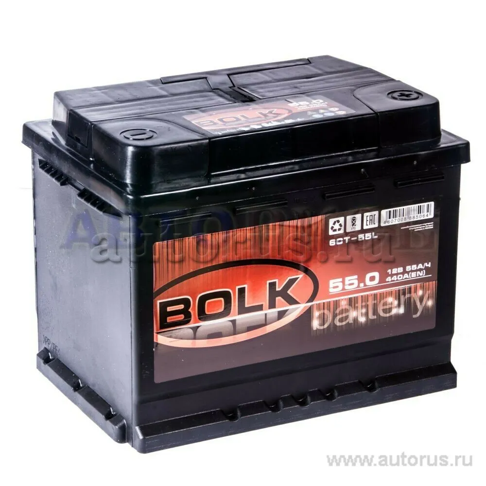 Аккумулятор BOLK BLACK 55 Ач обратный R+ 242x175x190 L2 EN 440 А