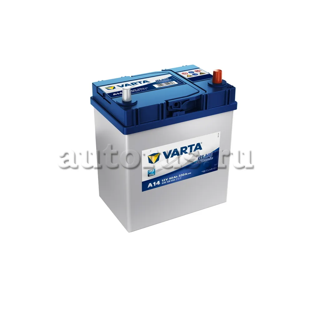 Аккумулятор VARTA Blue Dynamic 40 Ач Обратная R+ 187x127x227 EN330 А