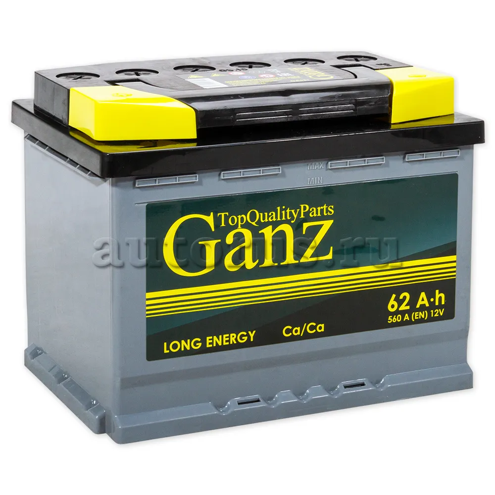 Аккумулятор GANZ 62 Ач прямая L+ 242x175x190 EN560 А