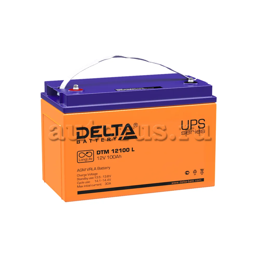 Аккумулятор DELTA Battery AGM 100 Ач Прямая 330x171x220 EN А