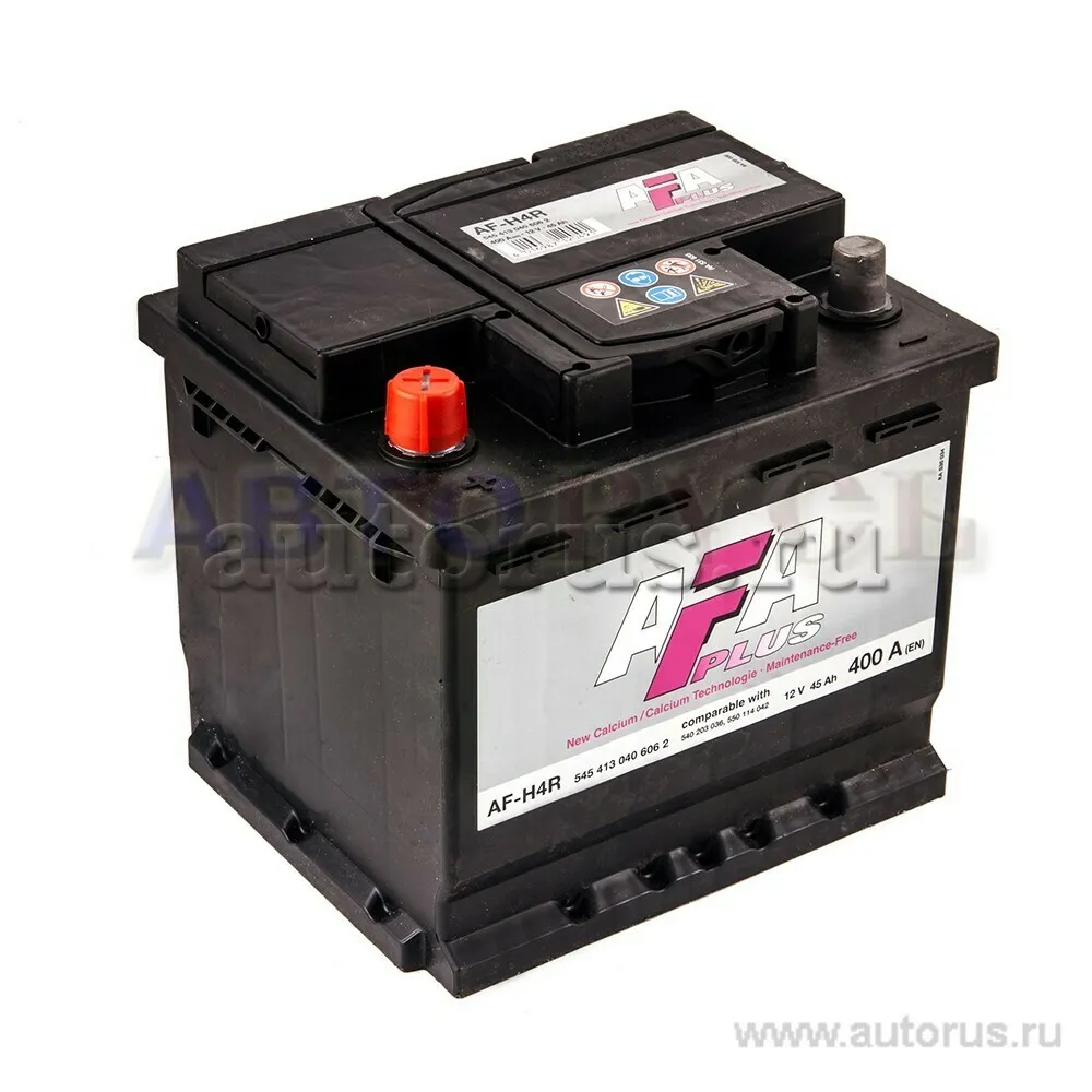 Аккумулятор AFA PLUS 45 Ач прямая L+ 207x175x190 EN400 А