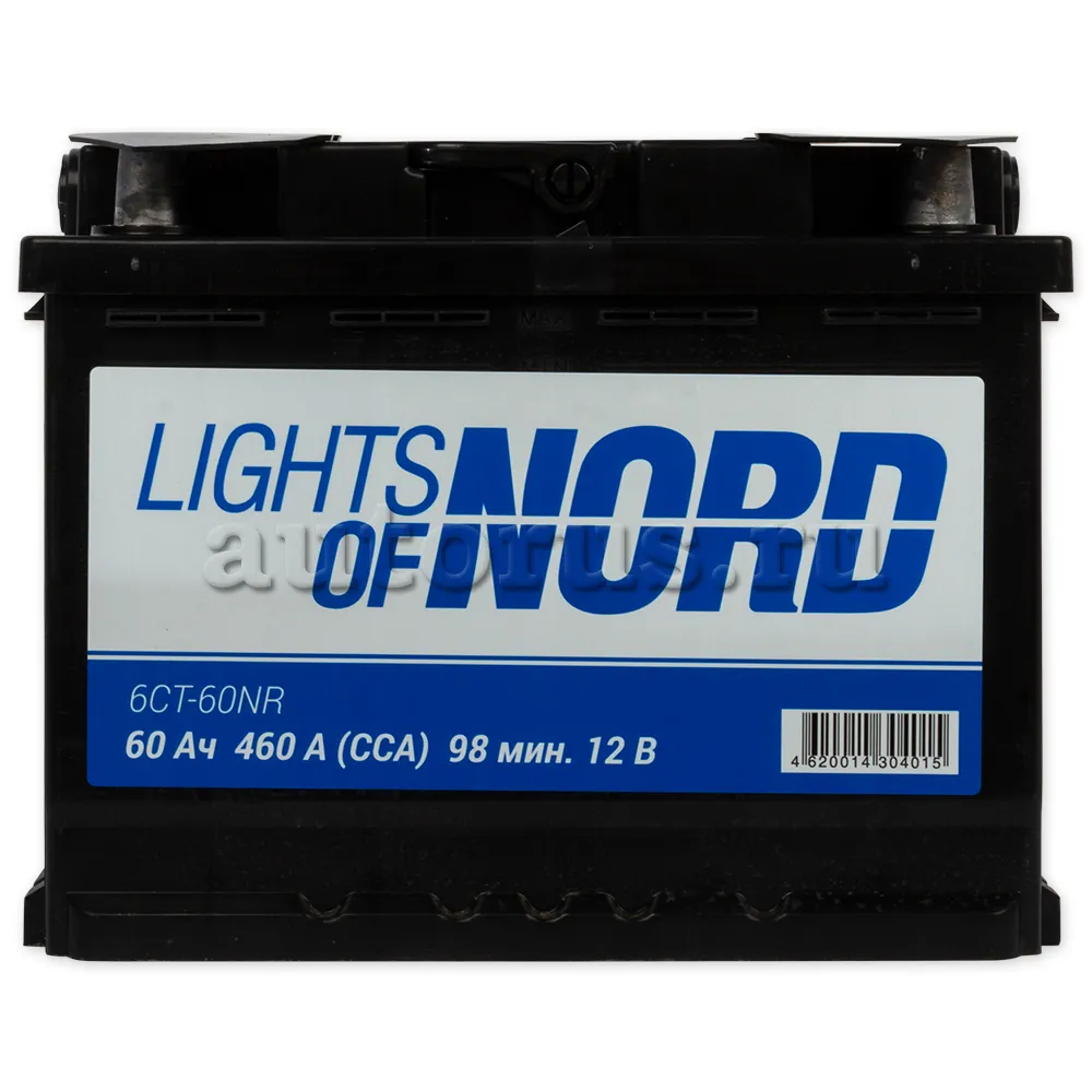 Аккумулятор Lights of Nord 60 Ач обратная R+ 242x175x190 EN460 А