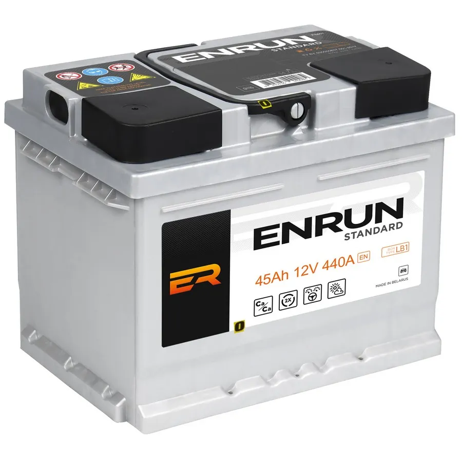 Аккумулятор ENRUN Standart 45 Ач Обратная R+ 207x175x175 EN420 А