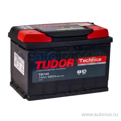 Аккумулятор TUDOR Technica 74 Ач обратная R+ 278x175x190 EN680 А