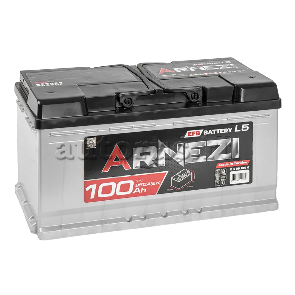 Аккумулятор ARNEZI EFB Start-stop 100 Ач обратный R+ 353x175x190 L5 EN 850 А