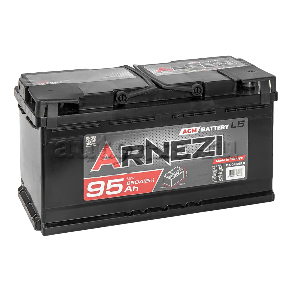 Аккумулятор ARNEZI AGM Start-stop 95 Ач обратный R+ 353x175x190 L5 EN 850 А