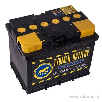 Аккумулятор TYUMEN BATTERY STANDARD 62 Ач прямая L+ 242x175x190 EN550 А