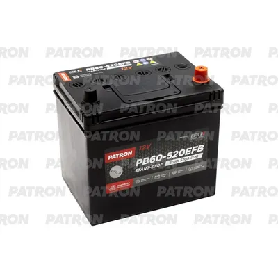 Аккумулятор PATRON StartStop 60 Ач R+ (0) 230x173x222 EN520 А