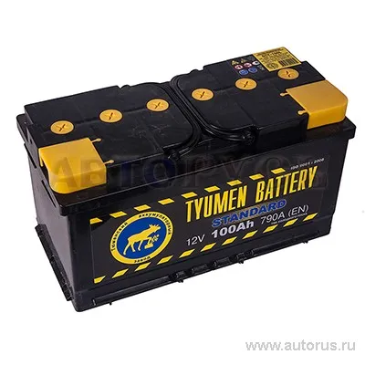 Аккумулятор TYUMEN BATTERY STANDARD 100 Ач обратная R+ 353x175x190 EN790 А