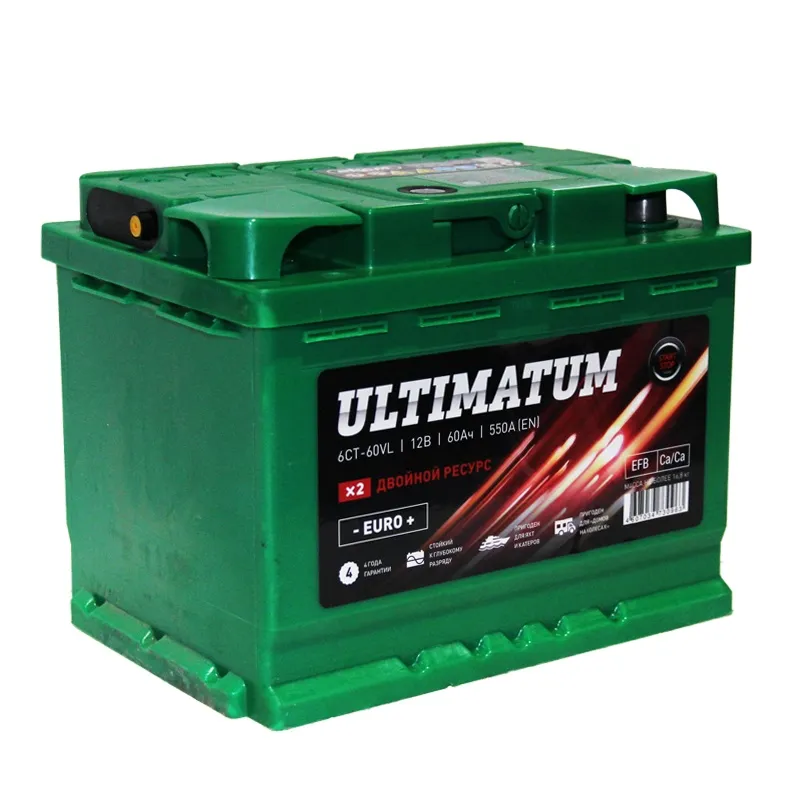 Аккумулятор ULTIMATUM 60 Ач ОБР 242x175x190 EN550, Ограниченно годен