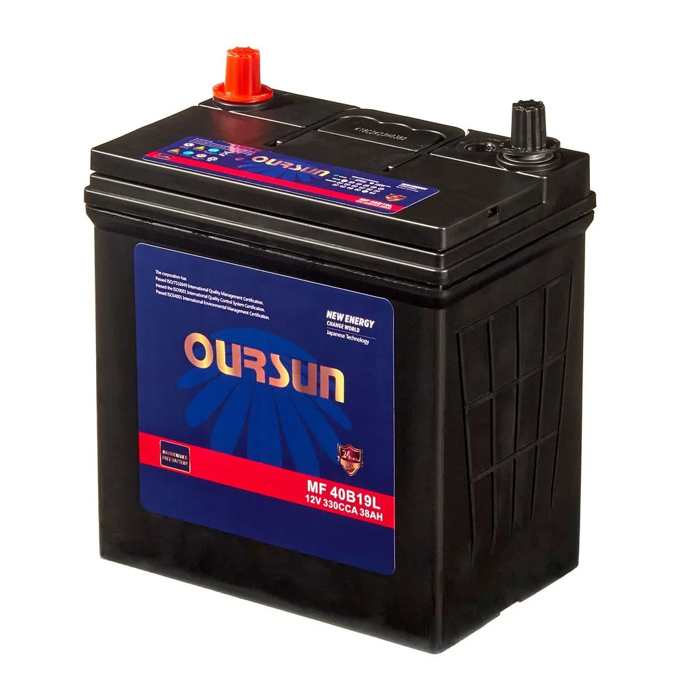 Аккумулятор OURSUN JIS MF 38 Ач R+ (0) 222x196x128 EN330 А