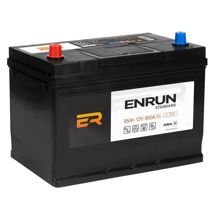 Аккумулятор ENRUN JIS Standart 95 Ач Прямая L+ 303x175x228 EN820 А