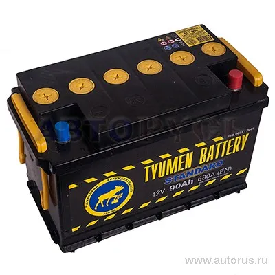 Аккумулятор TYUMEN BATTERY STANDARD 90 Ач обратная R+ 345x175x213 EN680 А