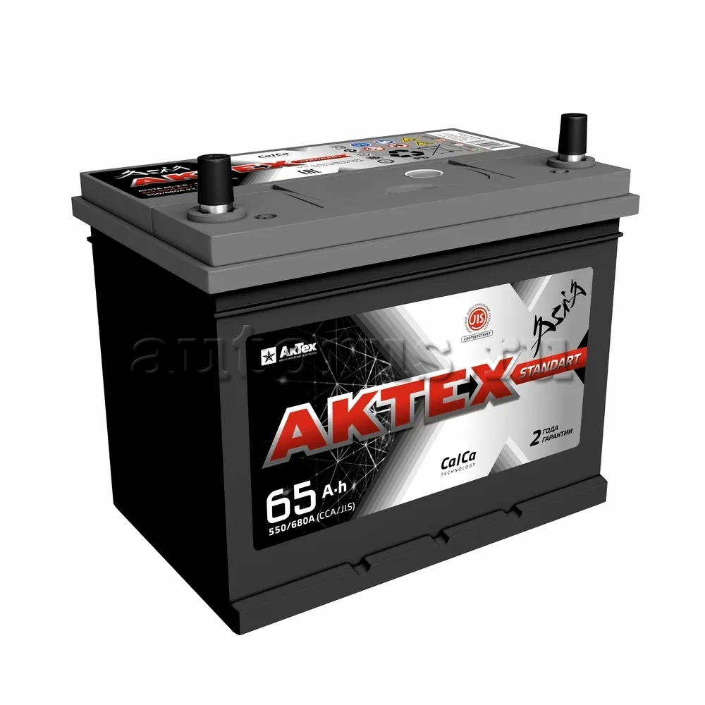 Аккумулятор АКТЕХ ASIA 65 Ач обратная R+ 235x175x221 EN550 А