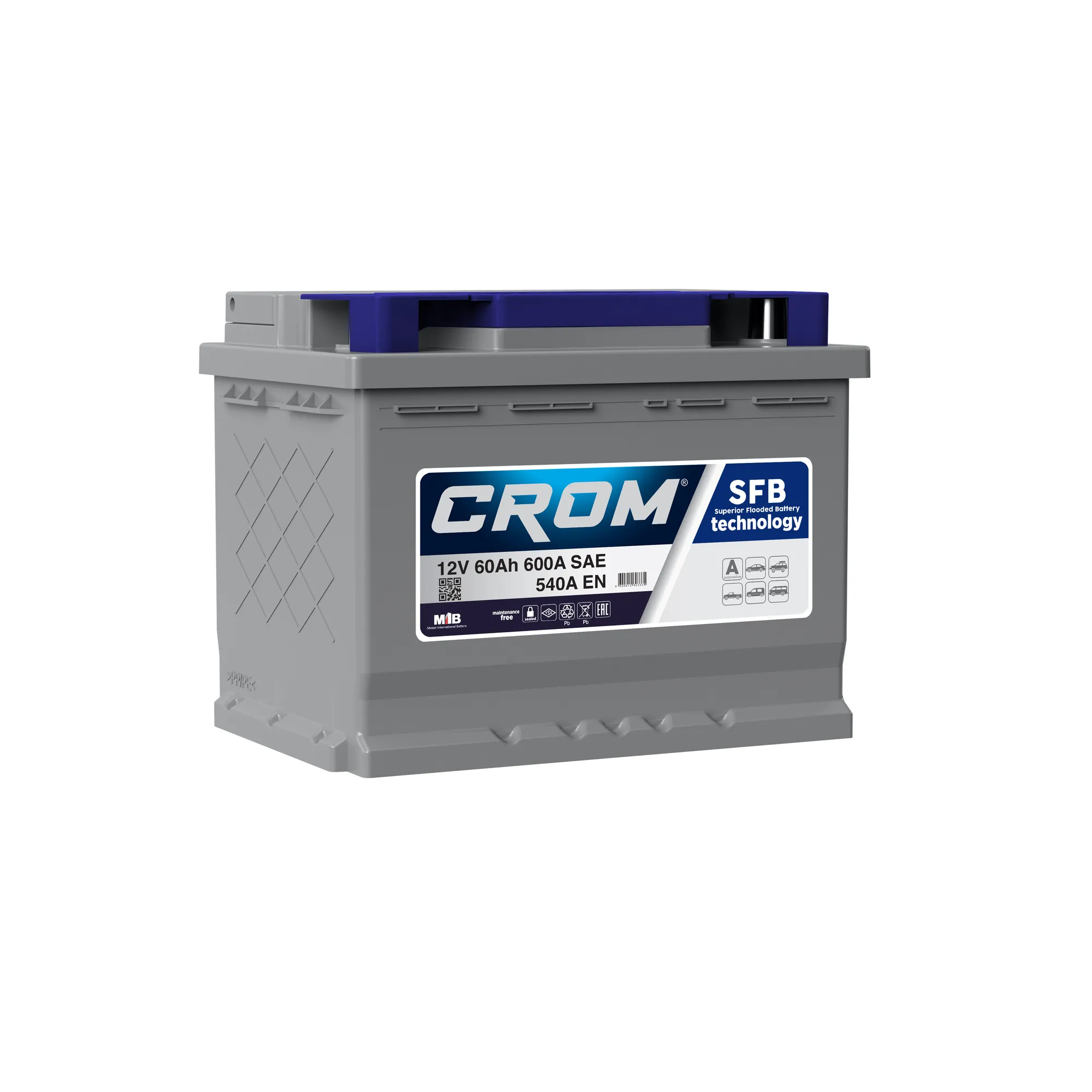 Аккумулятор CROM 60 Ач Обратная 242x175x190 EN540 А