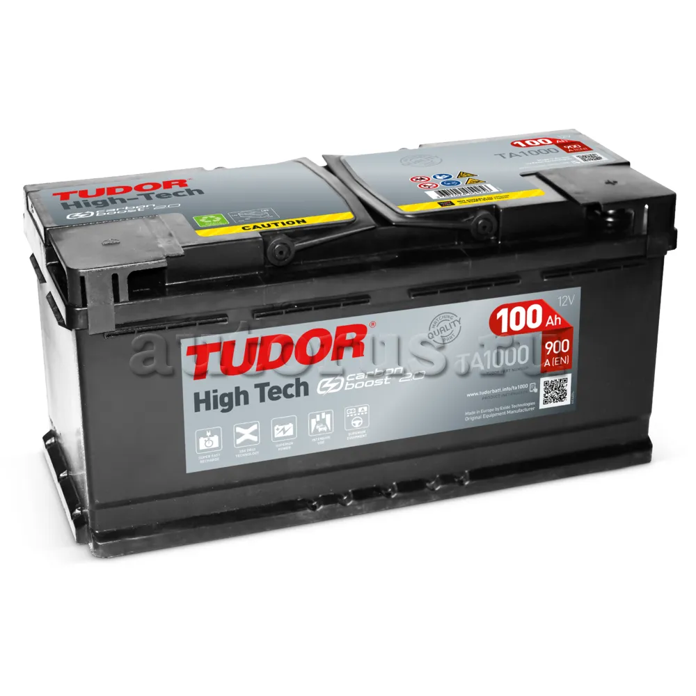 Аккумулятор TUDOR High-Tech 100 Ач обратная R+ 353x175x190 EN900 А