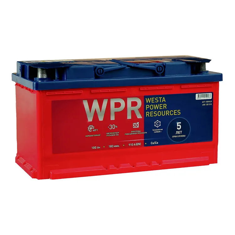 Аккумулятор WPR PREMIUM 100 Ач Обратная R+ 353x175x190 EN910 А