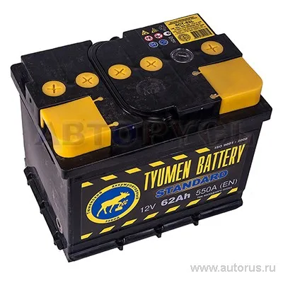 Аккумулятор TYUMEN BATTERY STANDARD 62 Ач обратная R+ 242x175x190 EN550 А