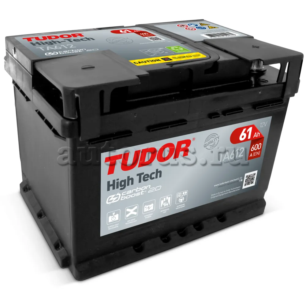 Аккумулятор TUDOR High-Tech 61 Ач обратная R+ 242x175x175 EN600 А