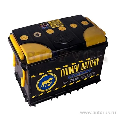 Аккумулятор TYUMEN BATTERY STANDARD 75 Ач прямая L+ 306x175x190 EN630 А