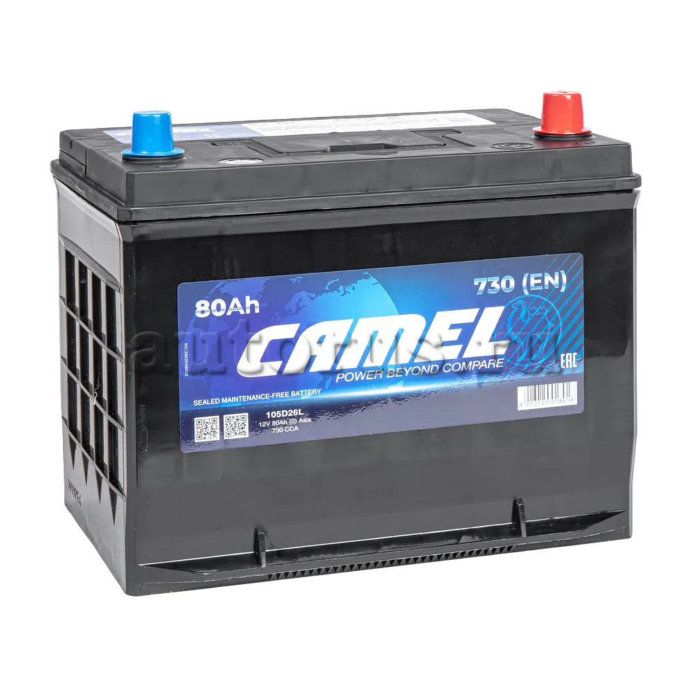 Аккумулятор CAMEL ASIA 80 Ач Обратная R+ 260x172x221 EN730 A