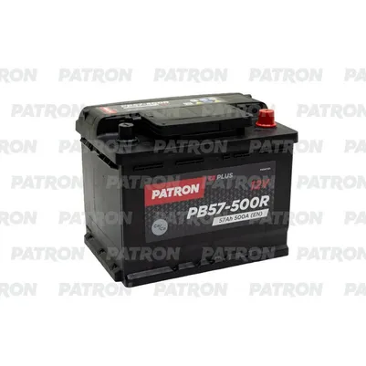 Аккумулятор PATRON PLUS 57 Ач R+ (0) 242x175x190 EN500 А