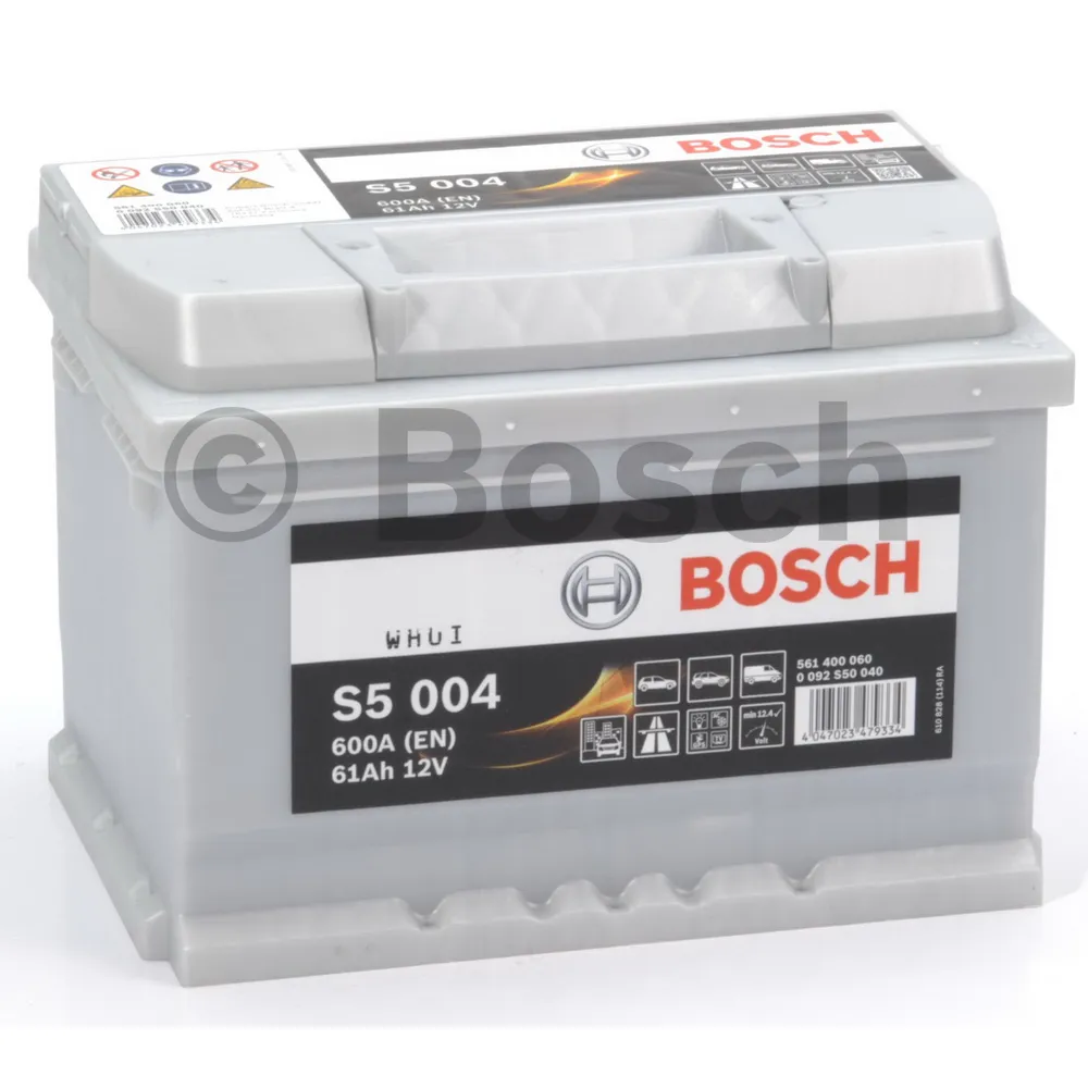 Аккумулятор BOSCH Siler Plus 61 Ач обратная R+ 242x175x175 EN600 А