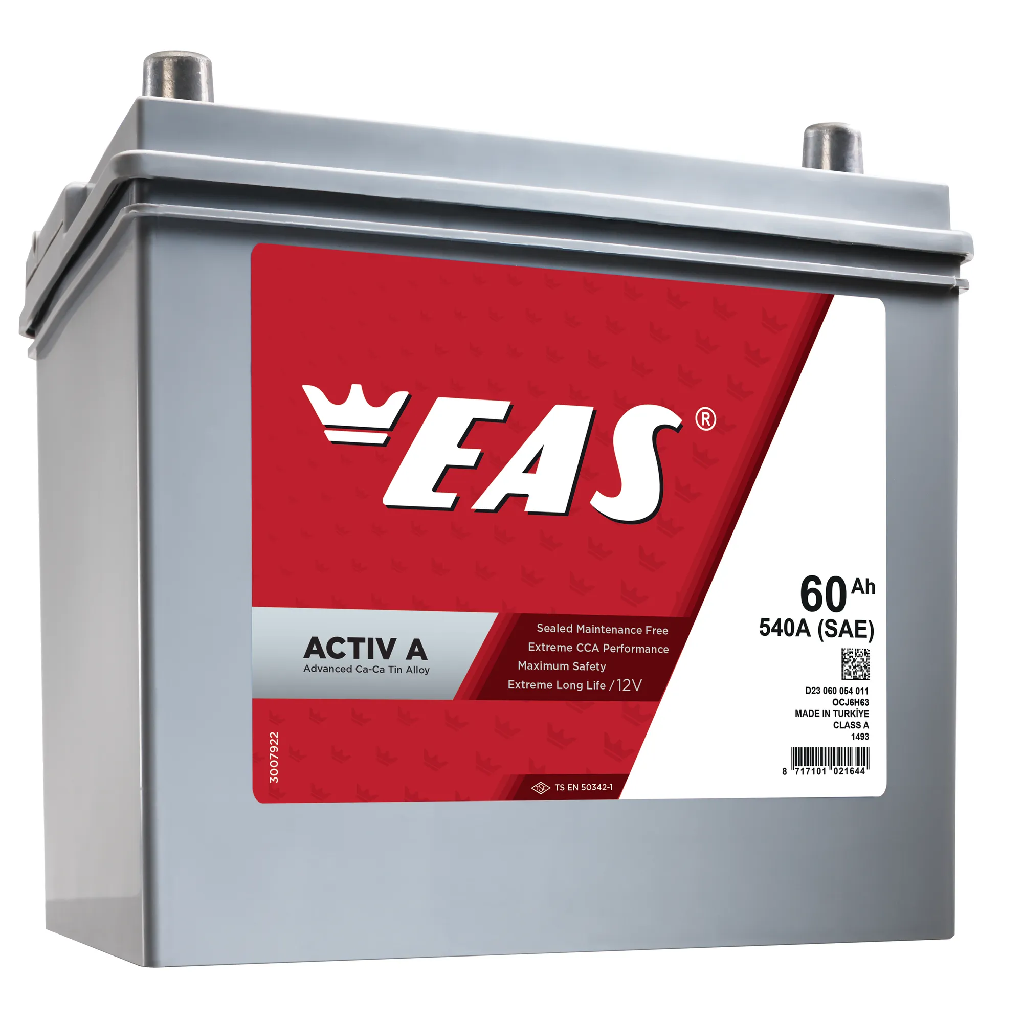 Аккумулятор EAS JIS 60 Ач Обратная 232x175x225 EN540 А