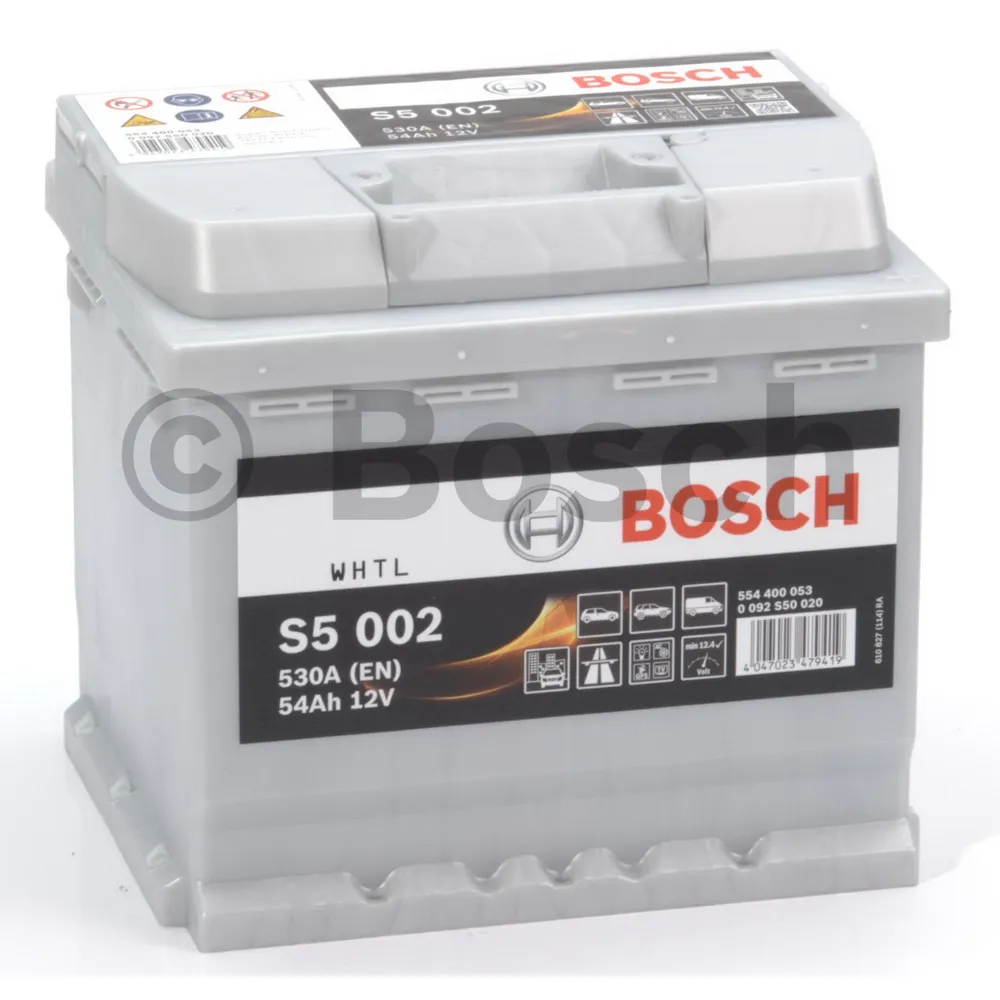 Аккумулятор BOSCH Siler Plus 54 Ач обратная R+ 207x175x190 EN530 А