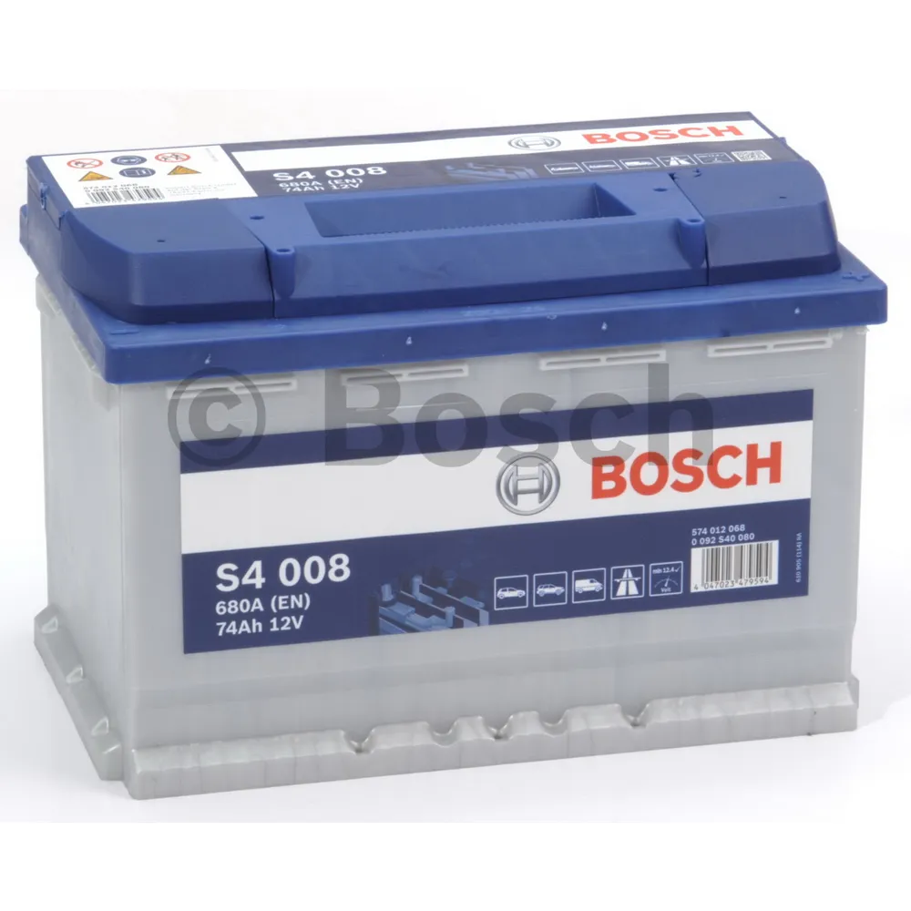 Аккумулятор BOSCH Siler 74 Ач обратная R+ 278x175x190 EN680 А