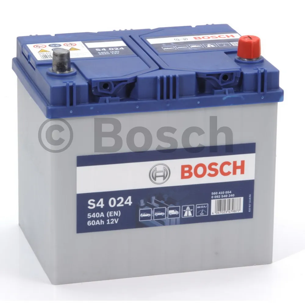 Аккумулятор BOSCH Siler JIS 60 Ач обратная R+ 232x173x225 EN540 А