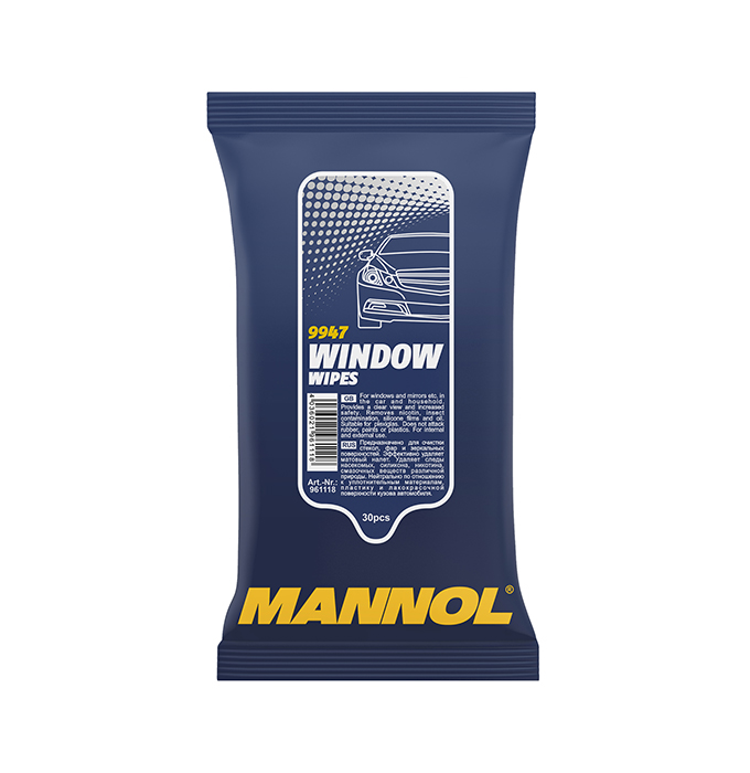 Салфетки для очистки стекол и зеркал Mannol 9947 Window Wipes 30 шт