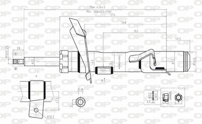 SAB815431 OPEN PARTS Амортизатор