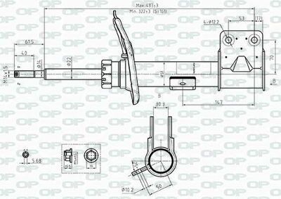 SAB848131 OPEN PARTS Амортизатор