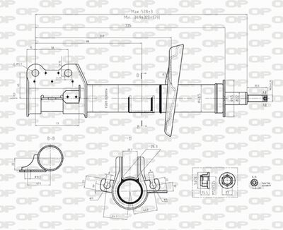 SAB823931 OPEN PARTS Амортизатор