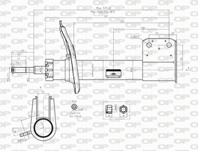 SAB824231 OPEN PARTS Амортизатор