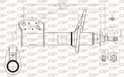 SAB825731 OPEN PARTS Амортизатор