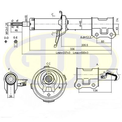 GSA332500 G.U.D. Амортизатор