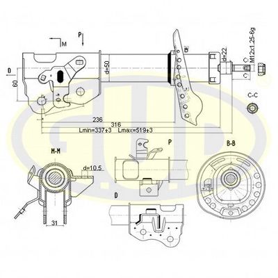 GSA339722 G.U.D. Амортизатор
