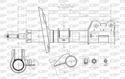 SAB801631 OPEN PARTS Амортизатор