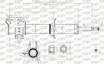 SAB825431 OPEN PARTS Амортизатор