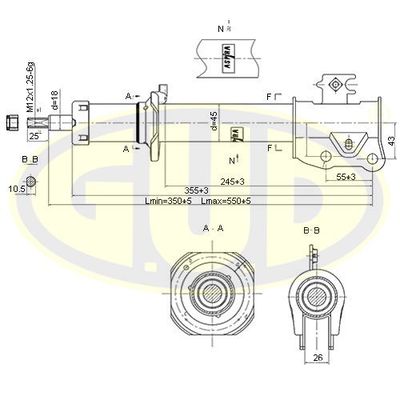 GSA332120 G.U.D. Амортизатор