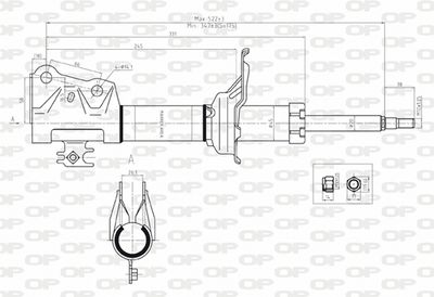 SAB807731 OPEN PARTS Амортизатор